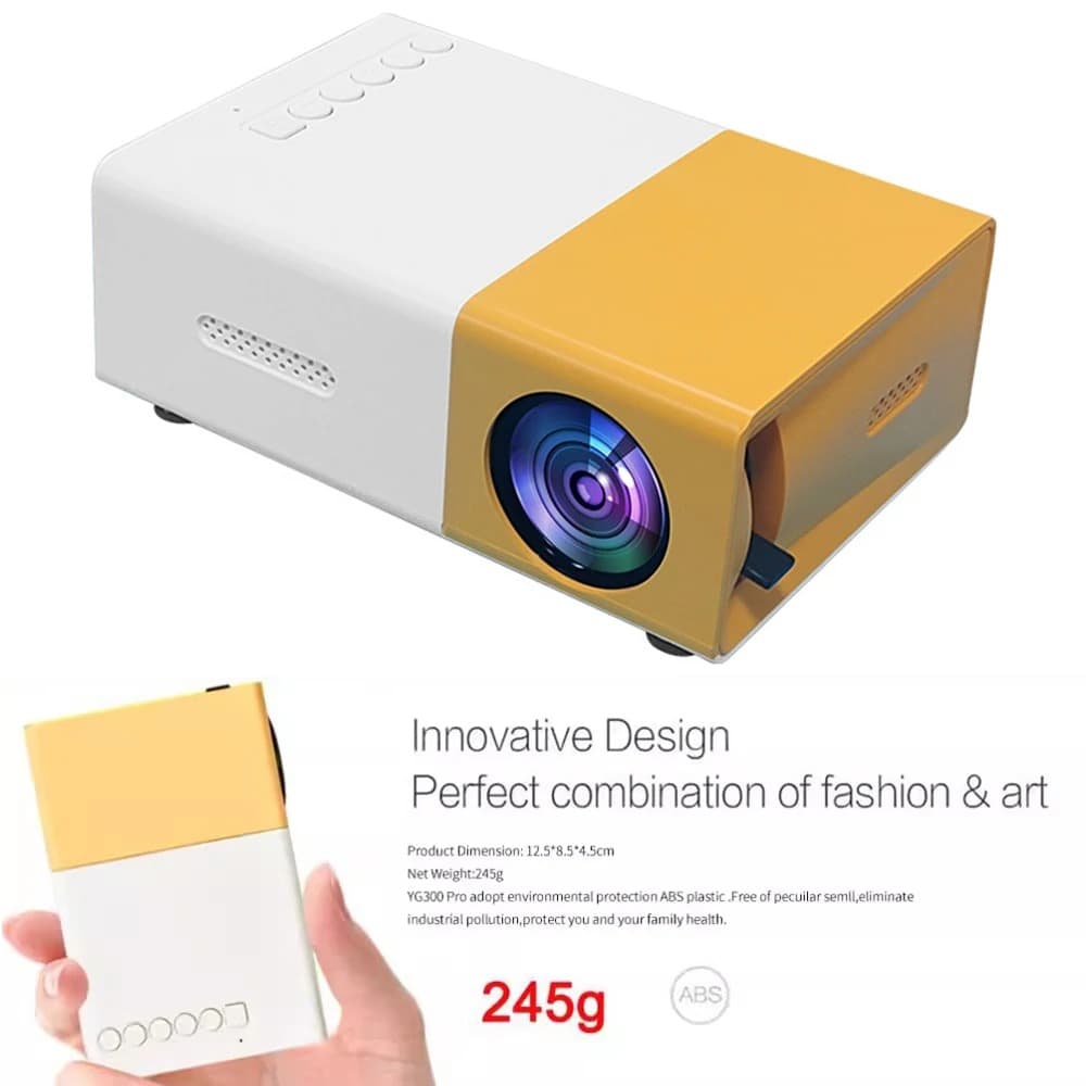 Portable Wired Projector Mobile Phone With Retractable Bracket LED Mini Home Video Equipment 1080P HD Screen USB&SD&AV&Hd